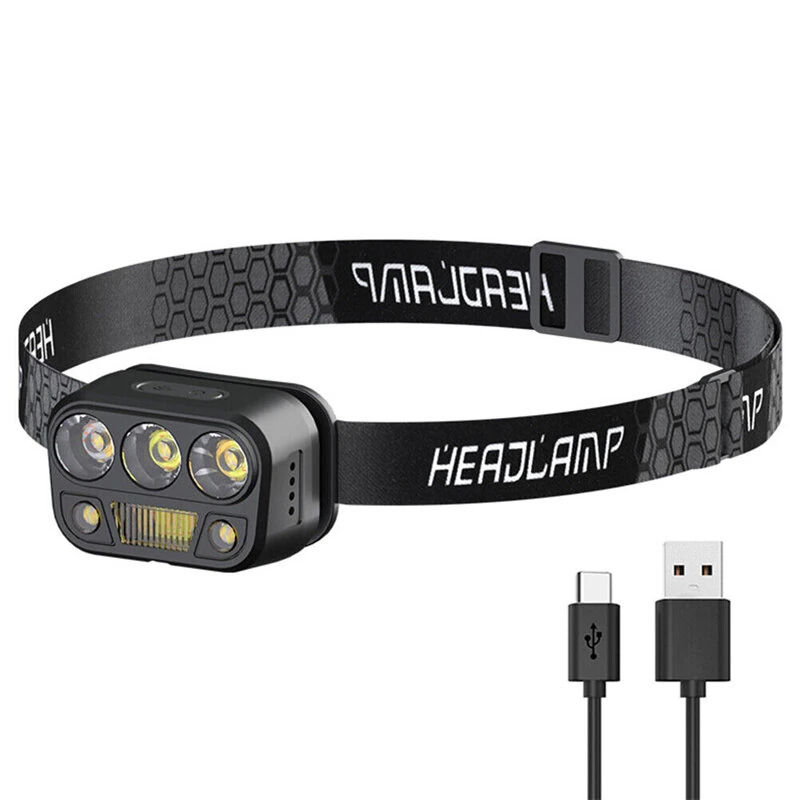 Bikight Smart Body Motion Sensor Portable Mini LED Headlamp USB Rechargeable Outdoor Camping Light Powerful Headlight Head Lamps (image for) Bikight Smart Body Motion Sensor Portable Mini LED Headlamp USB Rechargeable Outdoor Camping Light Powerful Headlight Head Lamps